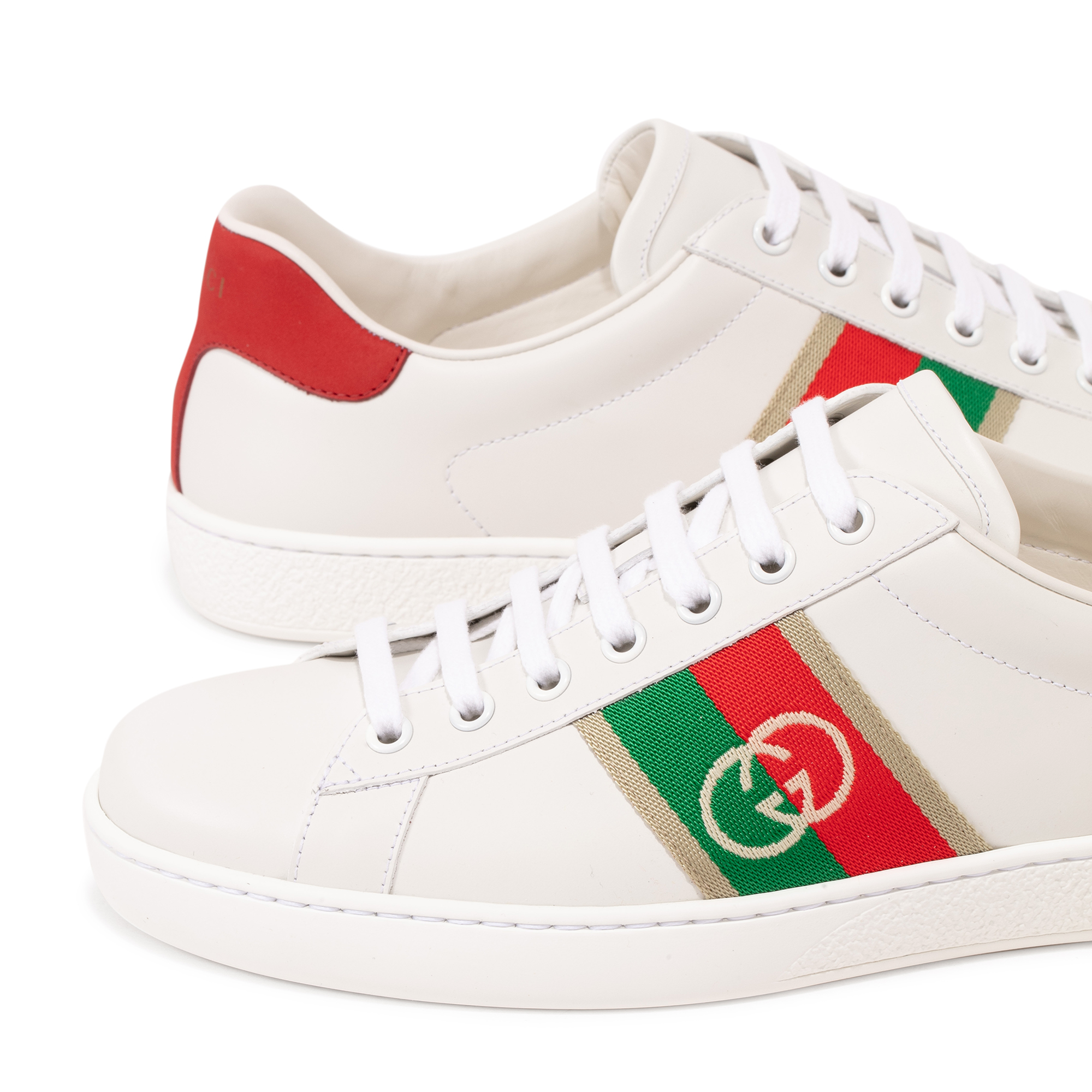  Giày Nam Gucci Ace Sneaker Interlocking G 'White' 
