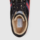  Giày Nam Gucci Tennis 1977 Sneaker 'Black Suede' 