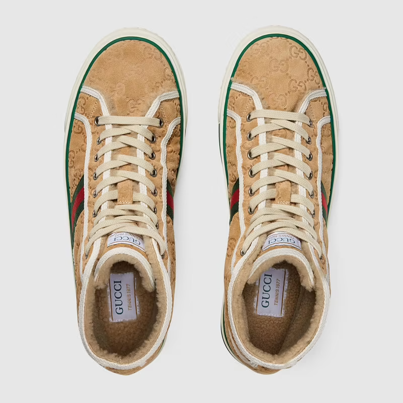  Giày Nam Gucci Tennis 1977 Sneaker 'Butter Suede' 