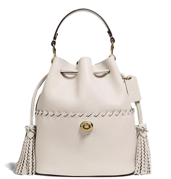  Túi Nữ Coach Laura Bucket Bag Whipstitch 'White' 