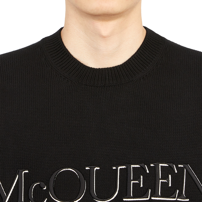 Áo Nam Alexander McQueen Embroidered Knit 'Black' 651184 Q1XAY 1011 – LUXITY