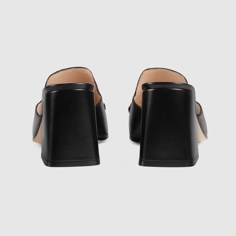  Dép Nữ Gucci Slide Sandal With Horsebit Leather 'Black' 