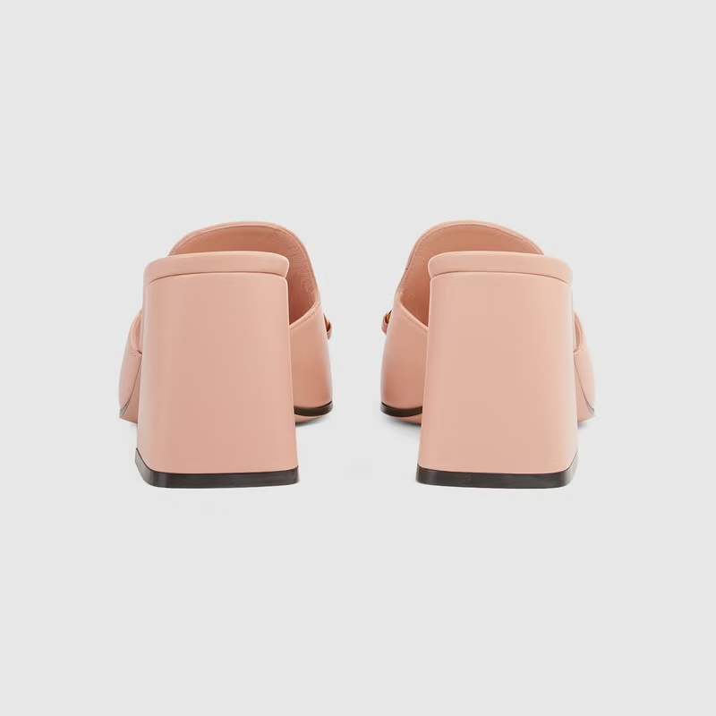  Dép Nữ Gucci Slide Sandal With Horsebit Leather 'Pink' 