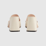  Dép Nữ Gucci Slide Sandal With Horsebit Leather 'White' 