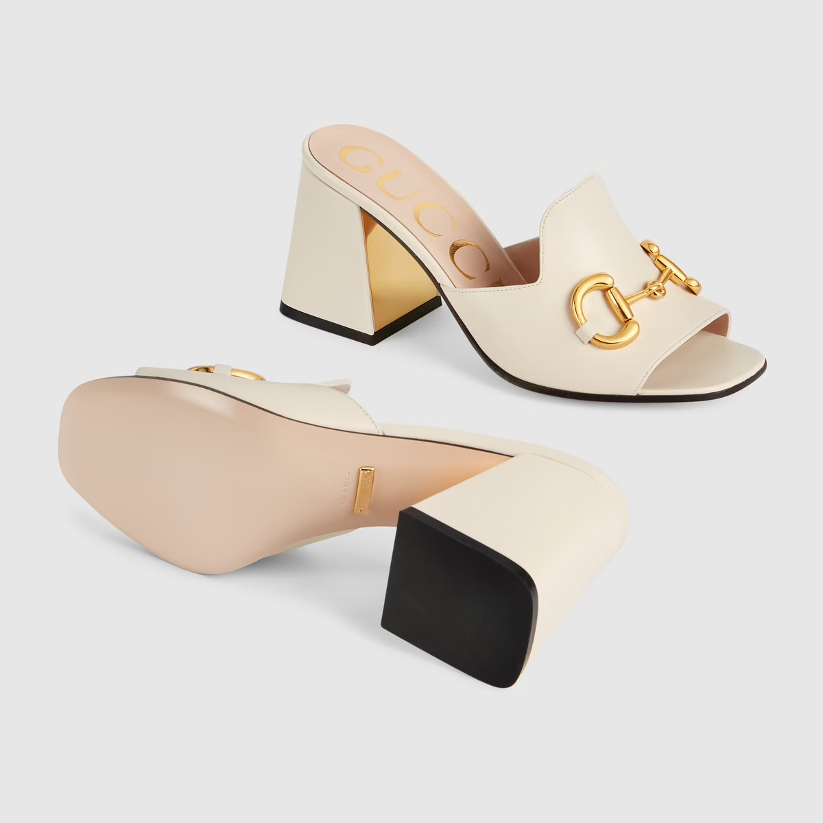  Dép Nữ Gucci Slide Sandal With Horsebit Leather 'White' 