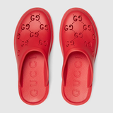  Dép Nam Gucci Slip On Sandal GG Rubber 'Red' 