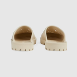  Dép Nam Gucci Slip On Sandal GG Rubber 'White' 