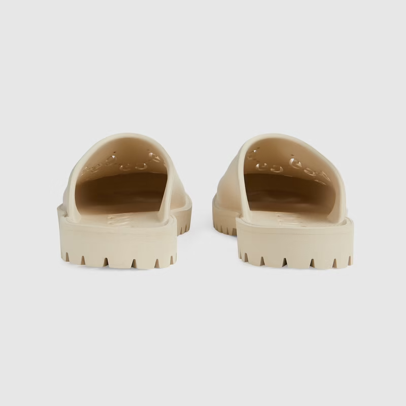  Dép Nam Gucci Slip On Sandal GG Rubber 'White' 