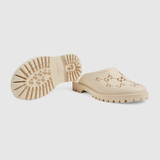  Dép Nam Gucci Slip On Sandal GG Rubber 'White' 