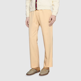  Giày Nam Gucci Slipper With Horsebit GG Supreme Canvas Leather 'Brown' 