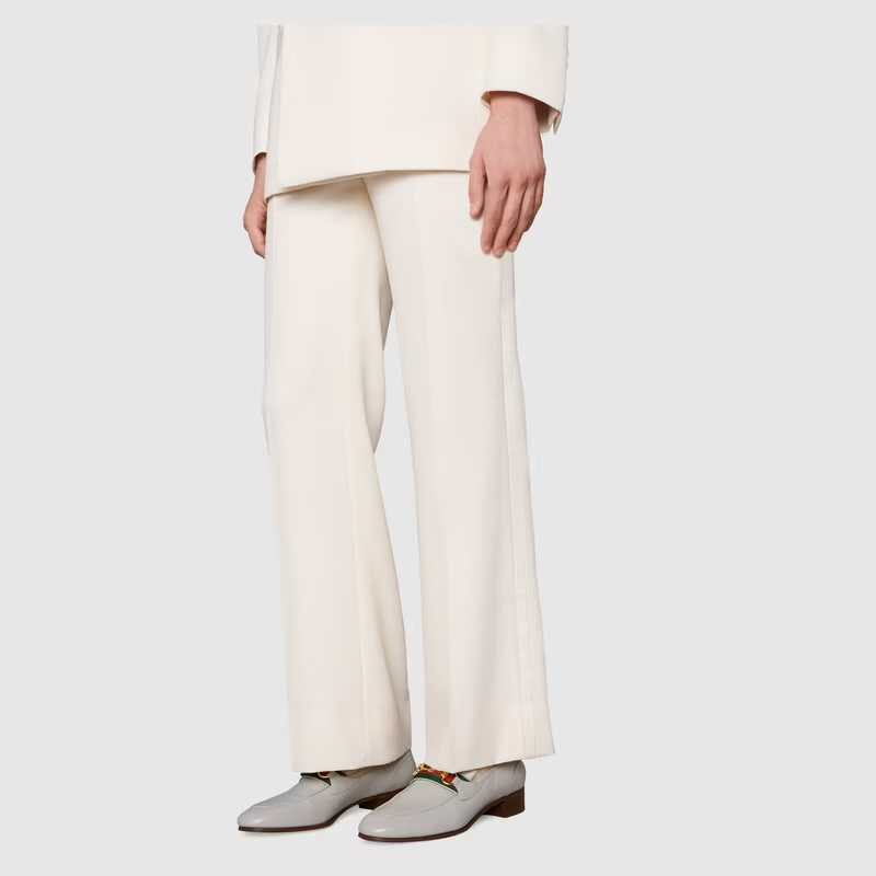  Giày Nam Gucci Loafer With Web 'Grey Leather' 