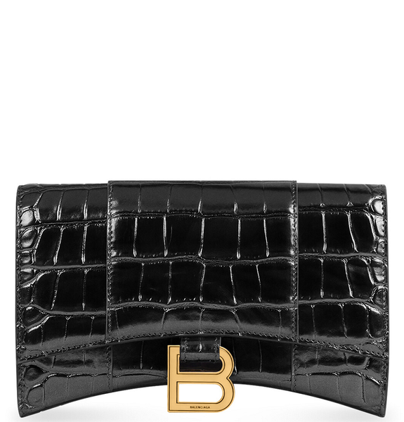  Ví Nữ Balenciaga Hourglass Wallet On Chain 'Black' 
