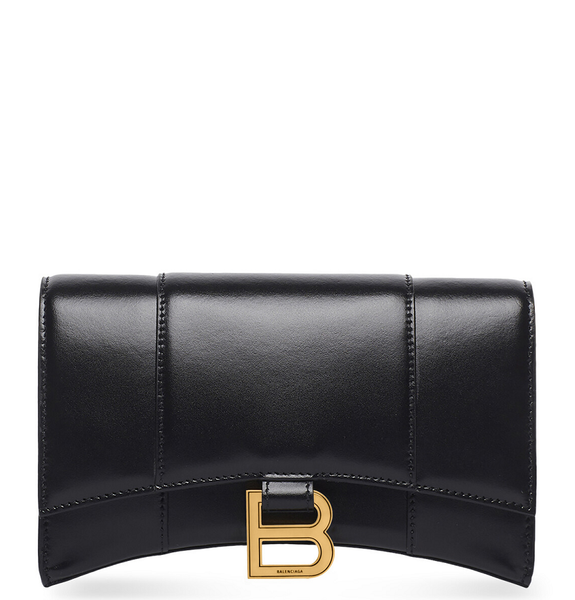  Ví Nữ Balenciaga Hourglass Wallet On Chain 'Black' 