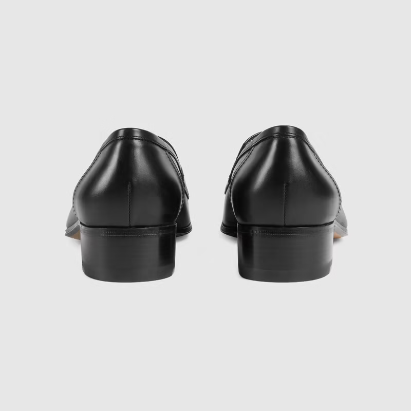  Giày Nữ Gucci Loafer Horsebit Leather 'Black' 