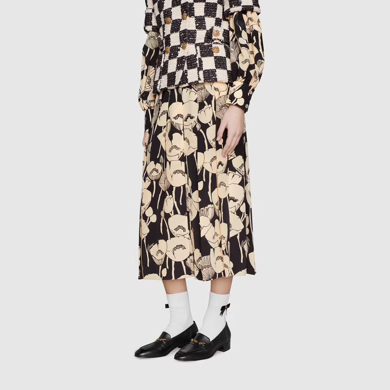  Giày Nữ Gucci Loafer Horsebit Leather 'Black' 