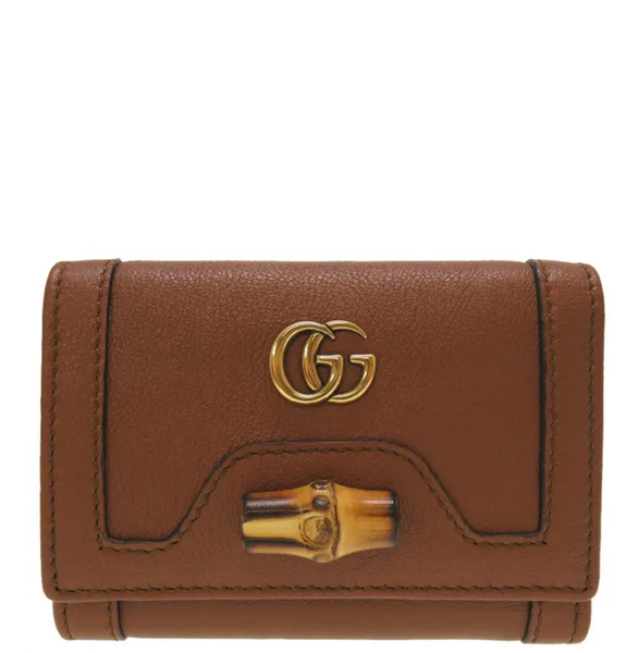  Ví Nữ Gucci Bamboo Detail Leat 'Brown' 