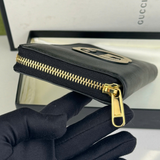  Ví Nữ Gucci Logo Round Zipper Long 'Black' 