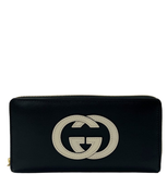  Ví Nữ Gucci Logo Round Zipper Long 'Black' 