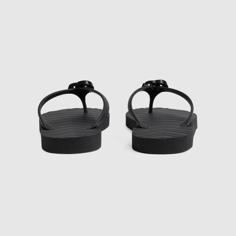  Dép Nam Gucci Chevron Thong Sandal 'Black' 