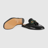  Giày Nữ Gucci Slipper With Tassels Leather 'Black' 
