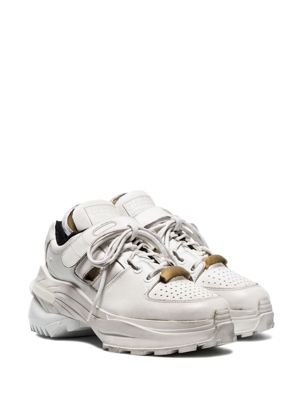  Giày Nam Maison Margiela Low-top Retro Fit Laminated 'White' 