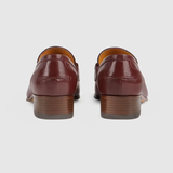  Giày Nữ Gucci Loafer Horsebit Web 'Deep Red' 