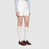  Giày Nữ Gucci Loafer Horsebit Web 'Deep Red' 