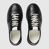  Giày Nam Gucci GG Embossed Leather 'Black' 