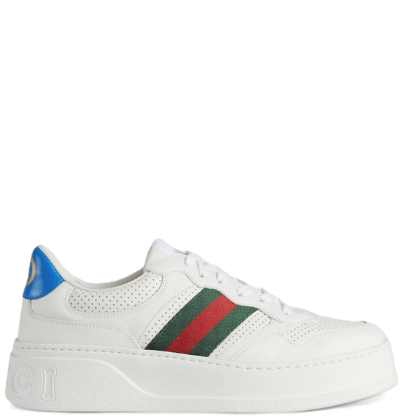  Giày Nam Gucci Sneaker With Web 'White' ‎‎ 