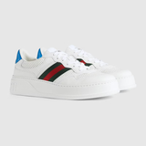  Giày Nam Gucci Sneaker With Web Leather 'White' 