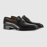  Giày Nam Gucci Loafer With Interlocking G 'Smooth Black' 