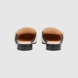  Giày Nữ Gucci Slipper With Double G Leather 'Black' 