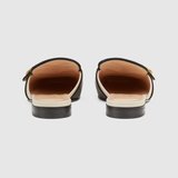  Giày Nữ Gucci Slipper With Double G Leather 'White' 