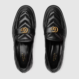  Giày Nữ Gucci Loafer Double G 'Black' 