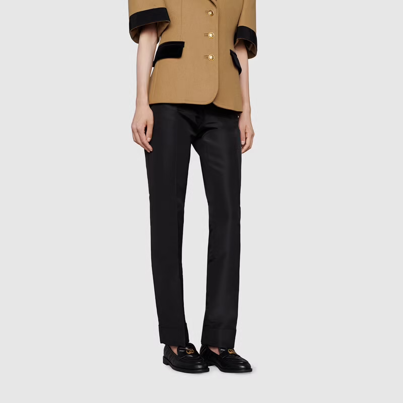  Giày Nữ Gucci Loafer Double G 'Black' 