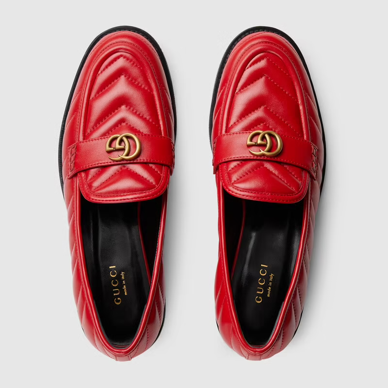  Giày Nữ Gucci Loafer Double G 'Red' 