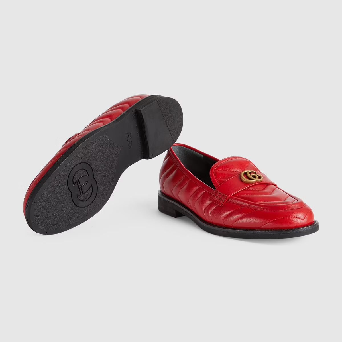  Giày Nữ Gucci Loafer Double G 'Red' 