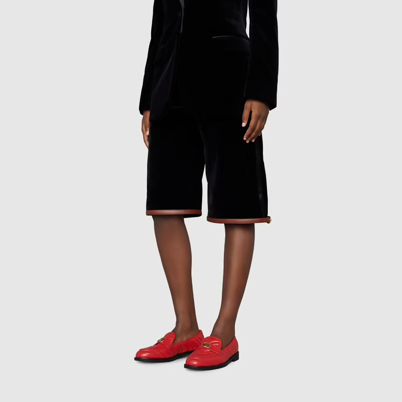  Giày Nữ Gucci Loafer Double G 'Red' 