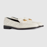  Giày Nữ Gucci Loafer Double G 'White' 