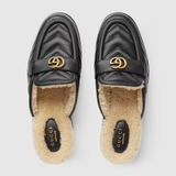  Giày Nữ Gucci Slipper With Double G 'Black' 