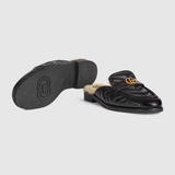  Giày Nữ Gucci Slipper With Double G 'Black' 