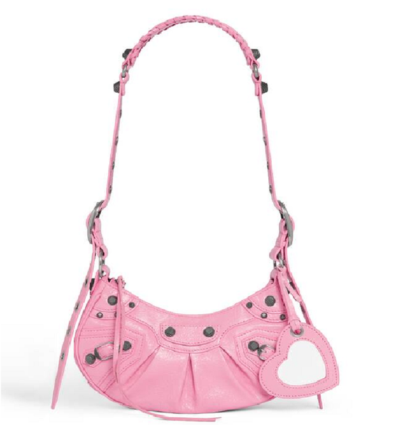  Túi Nữ Balenciaga Le Cagole Xs Braided-handle Leather 'Pink' 