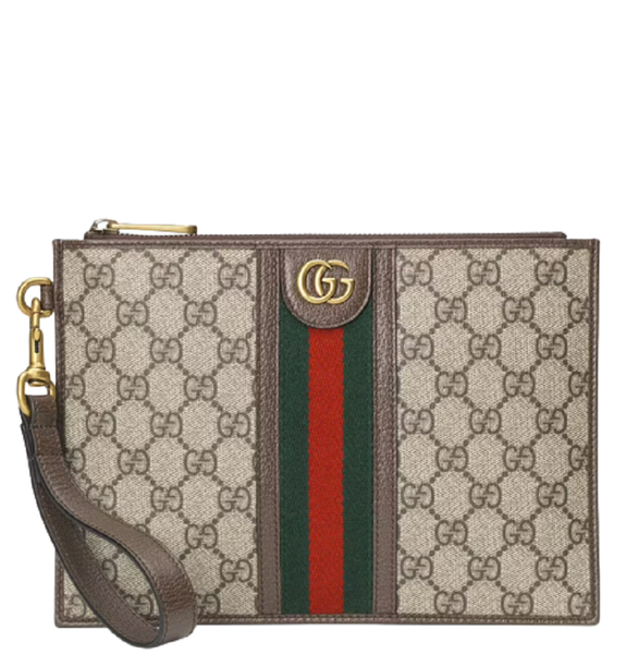  Túi Gucci Nữ Ophidia Pouch With Web 'Beige' 