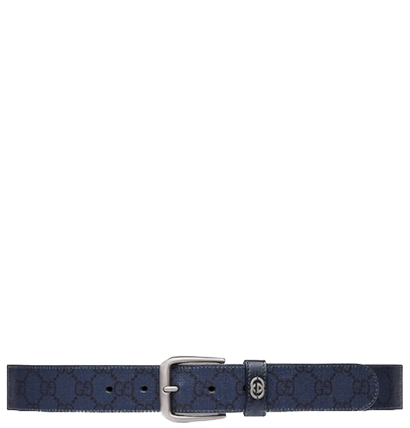  Thắt Lưng Nam Gucci Belt With Interlocking G Detail 'Dark Blue' 