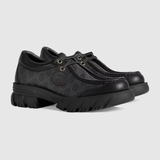  Giày Nam Gucci Supreme Print Lace-Up Shoes 'Black' 