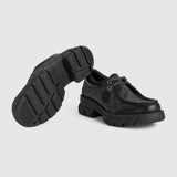  Giày Nam Gucci Supreme Print Lace-Up Shoes 'Black' 