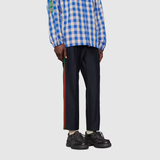  Giày Nam Gucci Supreme Print Lace-Up Shoes 'Black' 