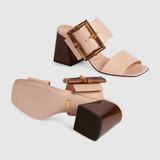  Dép Nữ Gucci Sandal With Bamboo Buckle Leather 'Light Pink' 