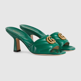  Dép Nữ Gucci Double G Slide Sandal 'Emerald Green' 