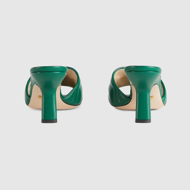  Dép Nữ Gucci Double G Slide Sandal 'Emerald Green' 